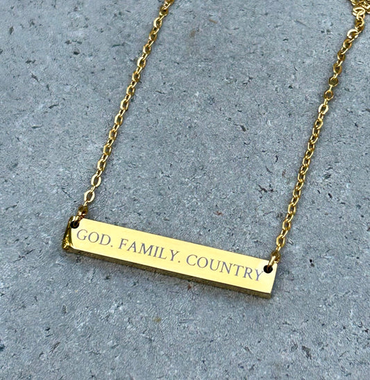 GOD.FAMILY.COUNTRY Necklace