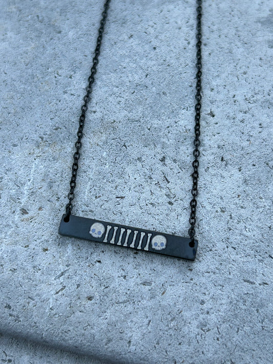 Skull/Bones Jeep Grilled Necklace