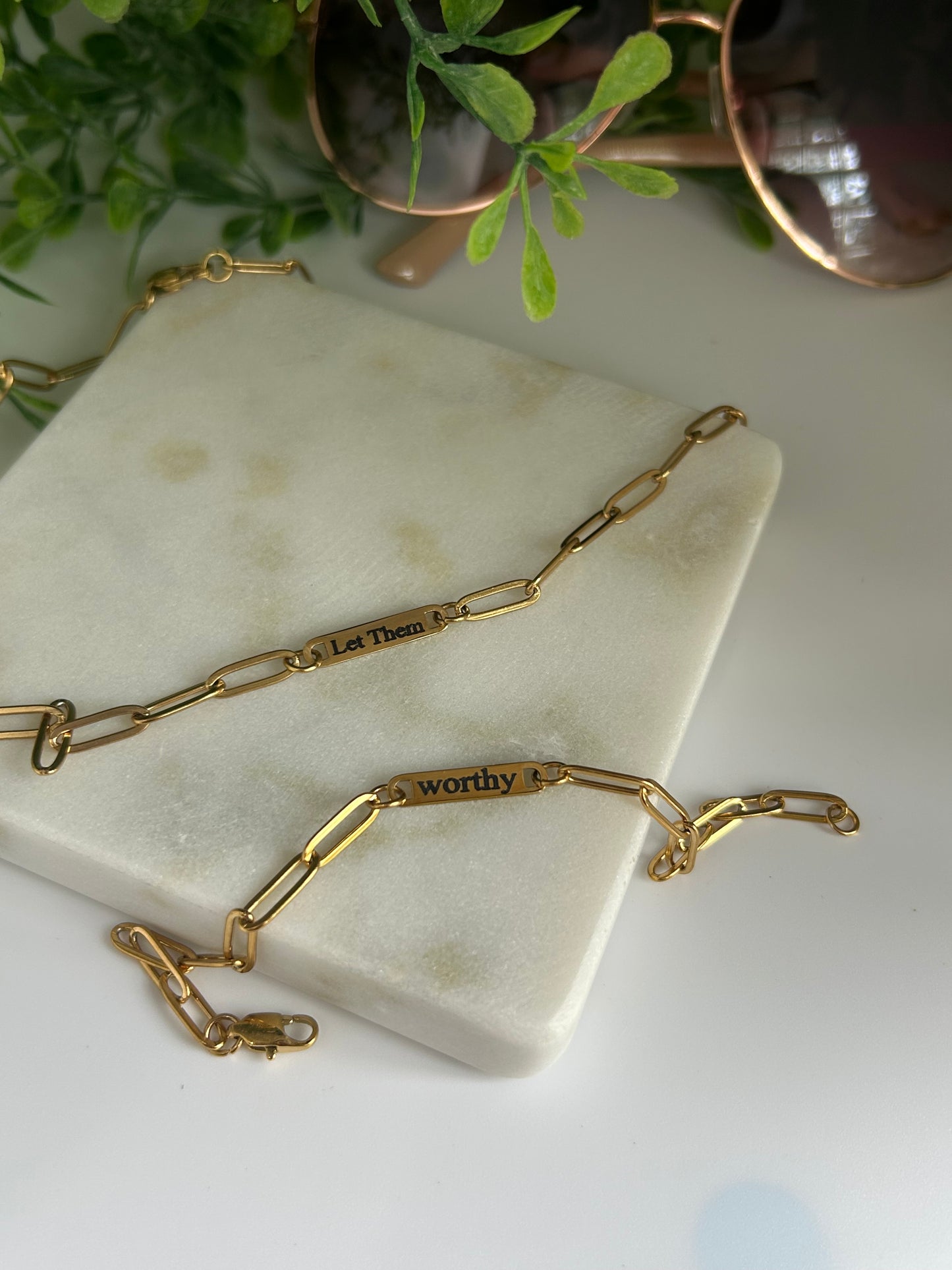 Let them + Worthy by Kara Paperclip Set