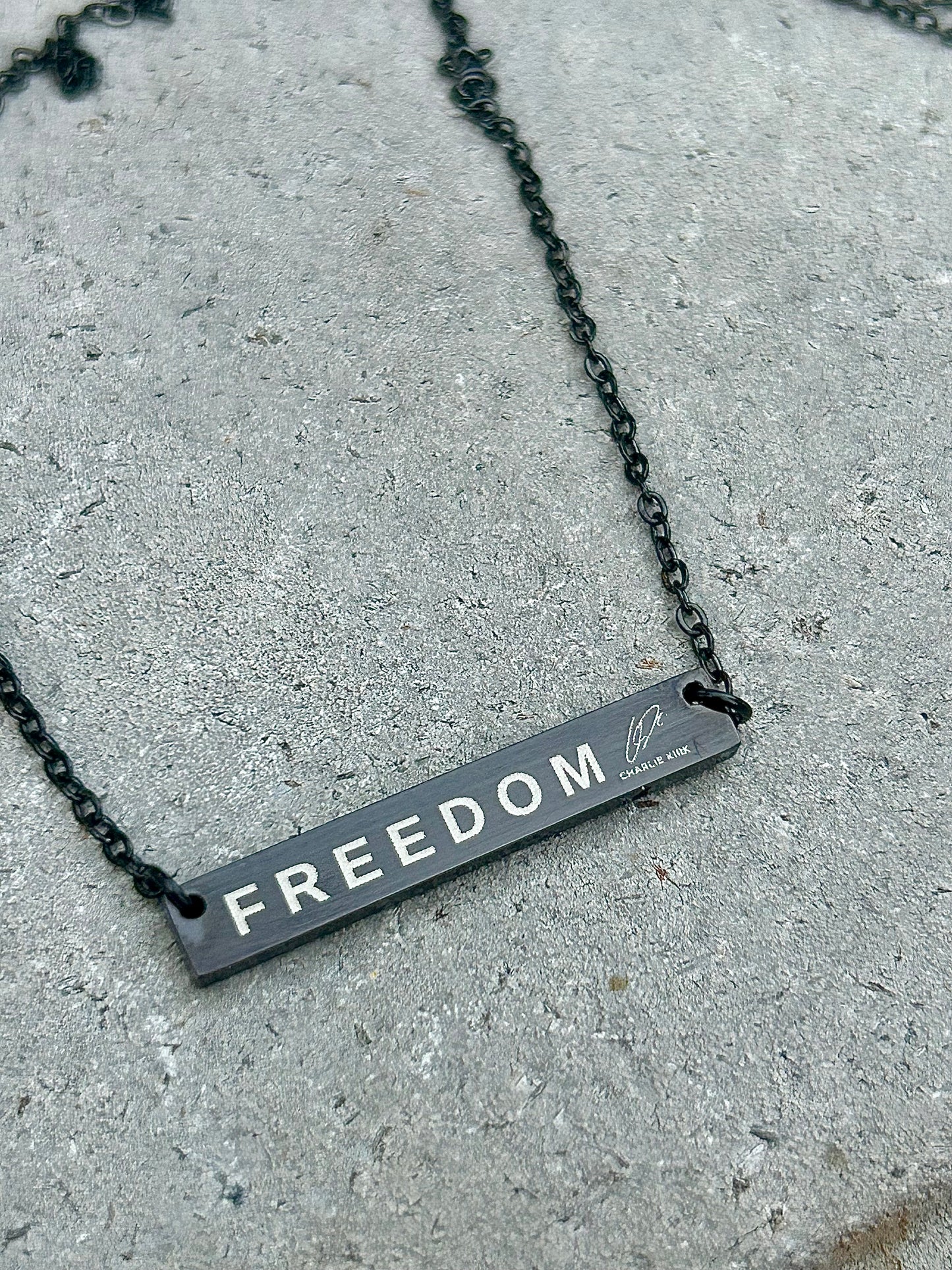 FREEDOM- Charlie Kirk Necklace