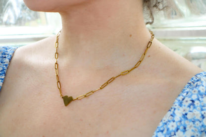 Heart Paperclip Necklace