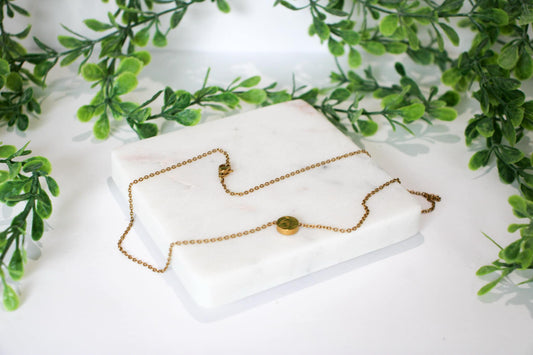 Bold and Fearless Circle Pendant Necklace – Gold