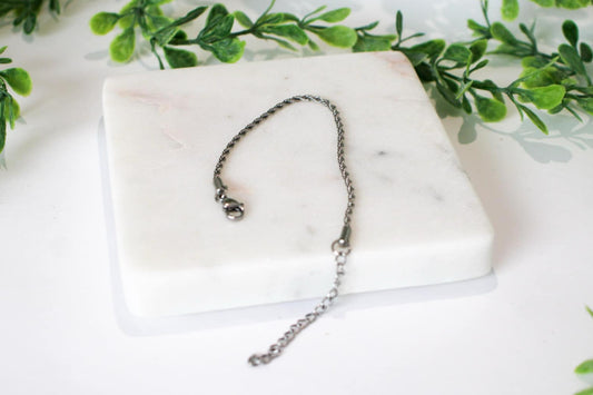 Silver Rope Chain Bracelet