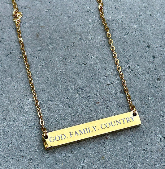 GOD.FAMILY.COUNTRY Necklace