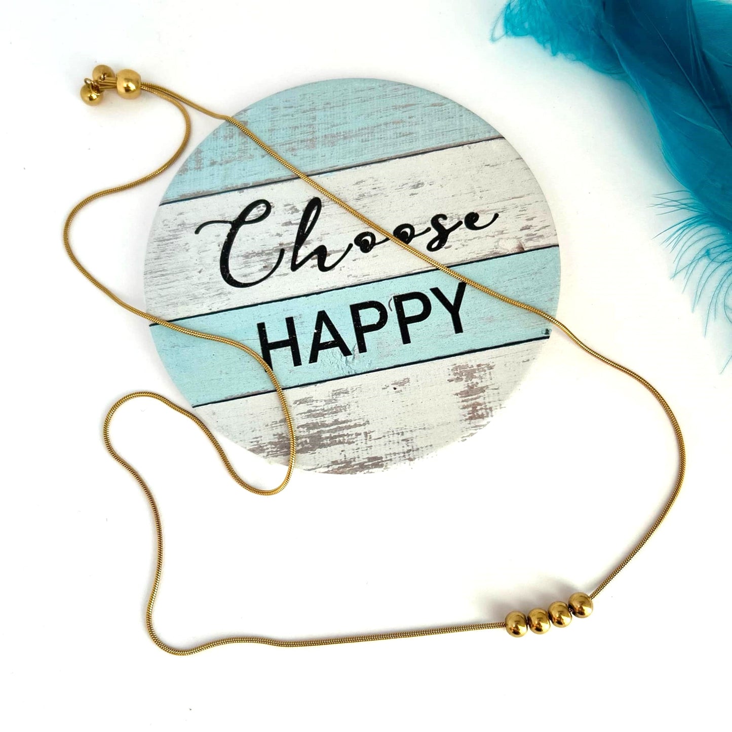 Ball Charm Necklace - 18K Gold