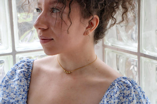Ball Charm Necklace - 18K Gold