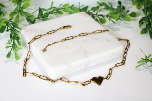 Heart Paperclip Necklace