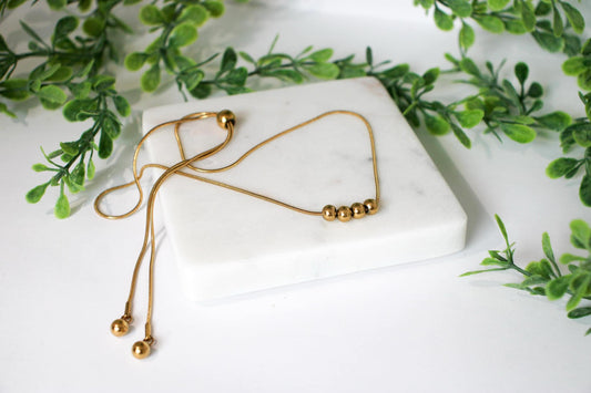 Ball Charm Necklace - 18K Gold