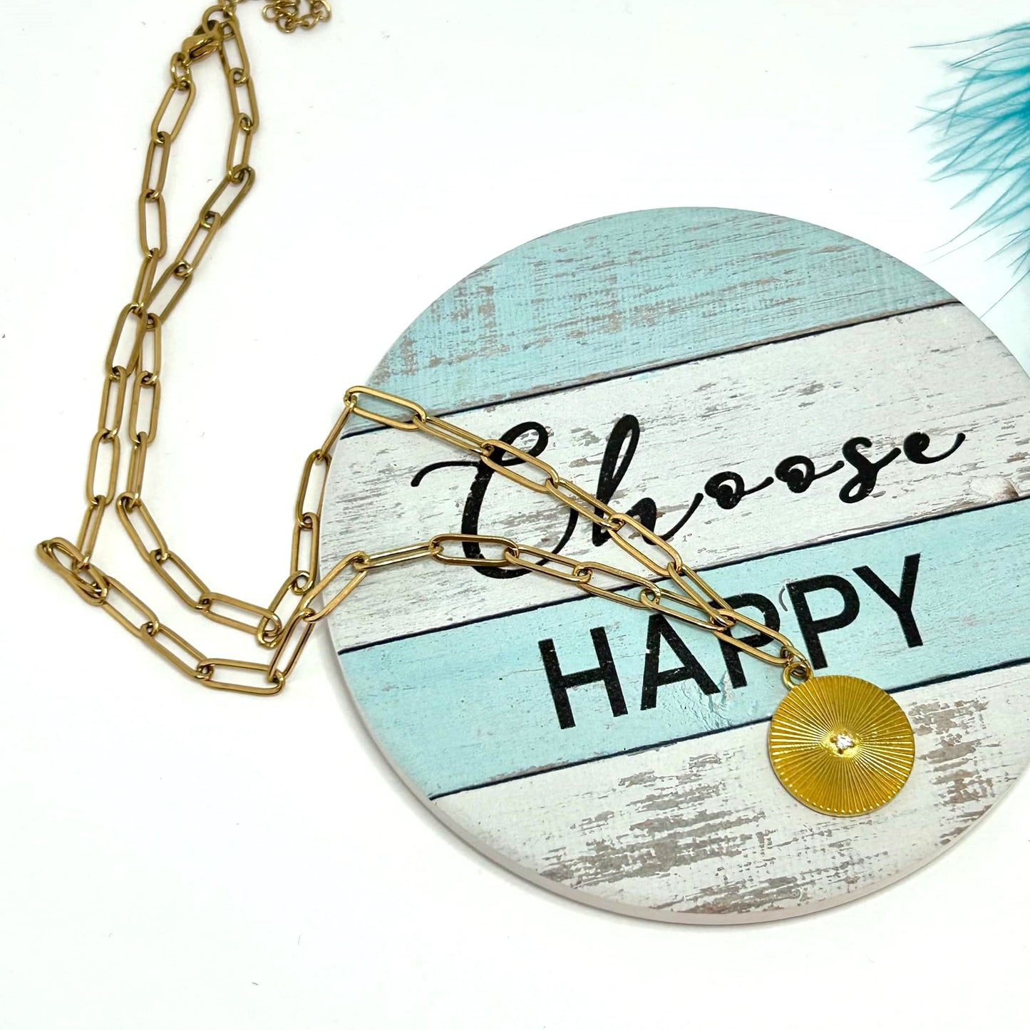 The Golden Hour Paperclip Medallion