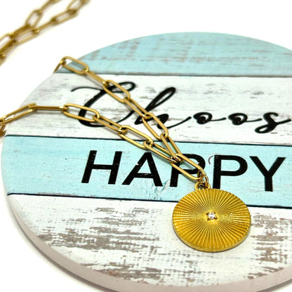 The Golden Hour Paperclip Medallion
