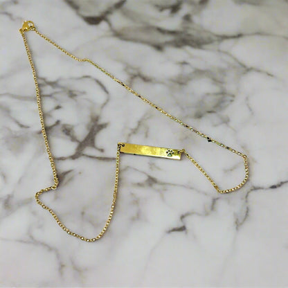 Paw Print Bar Necklace