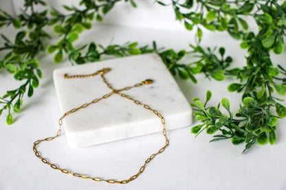 Stainless Steel Paperclip Chain Necklace