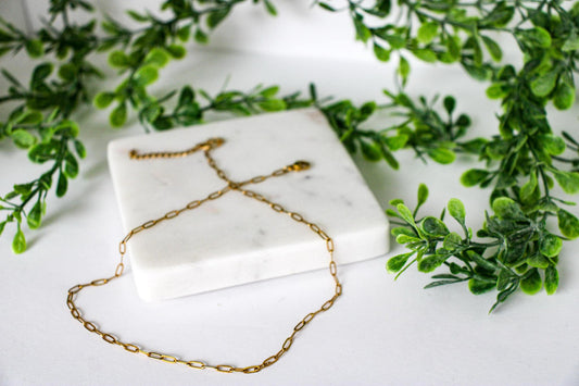Stainless Steel Paperclip Chain Necklace