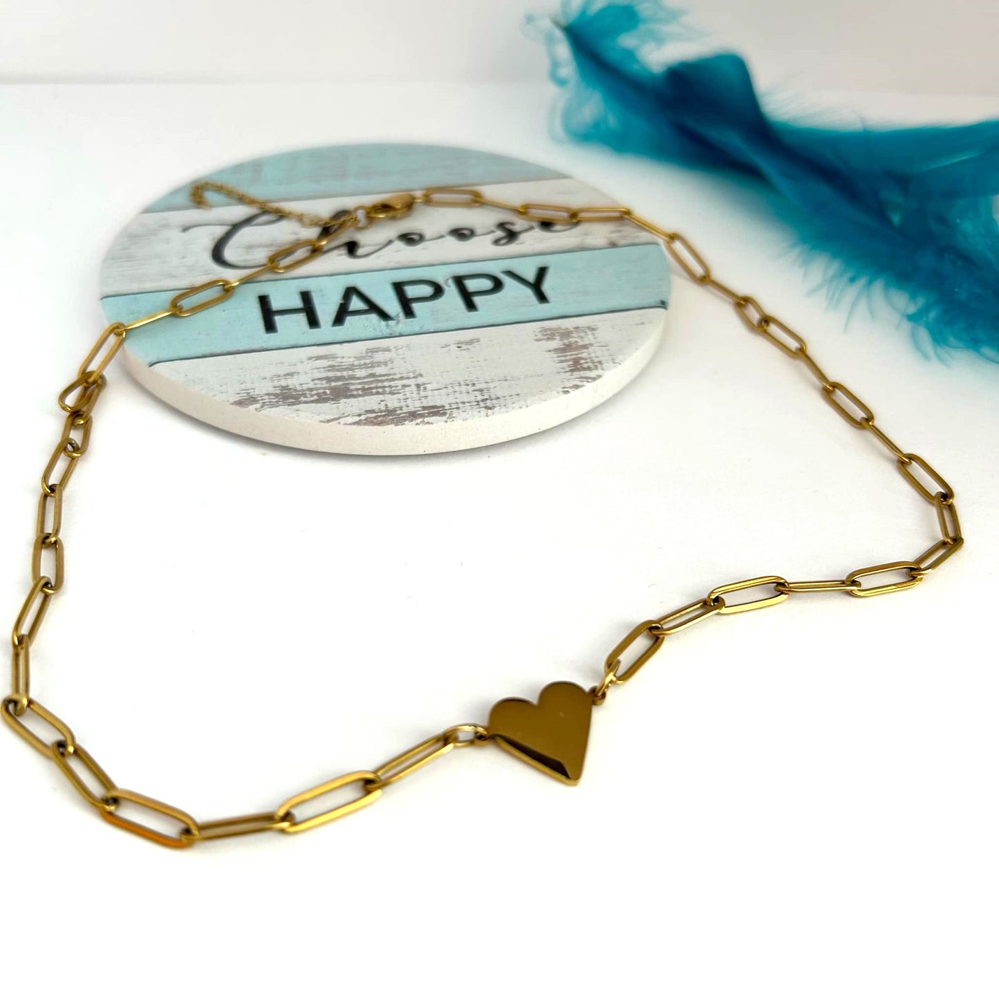 Heart Paperclip Necklace