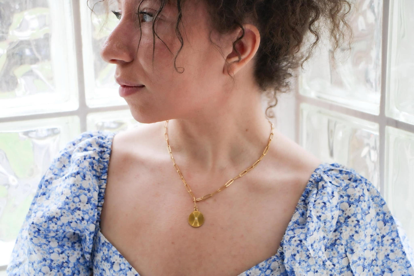 The Golden Hour Paperclip Medallion
