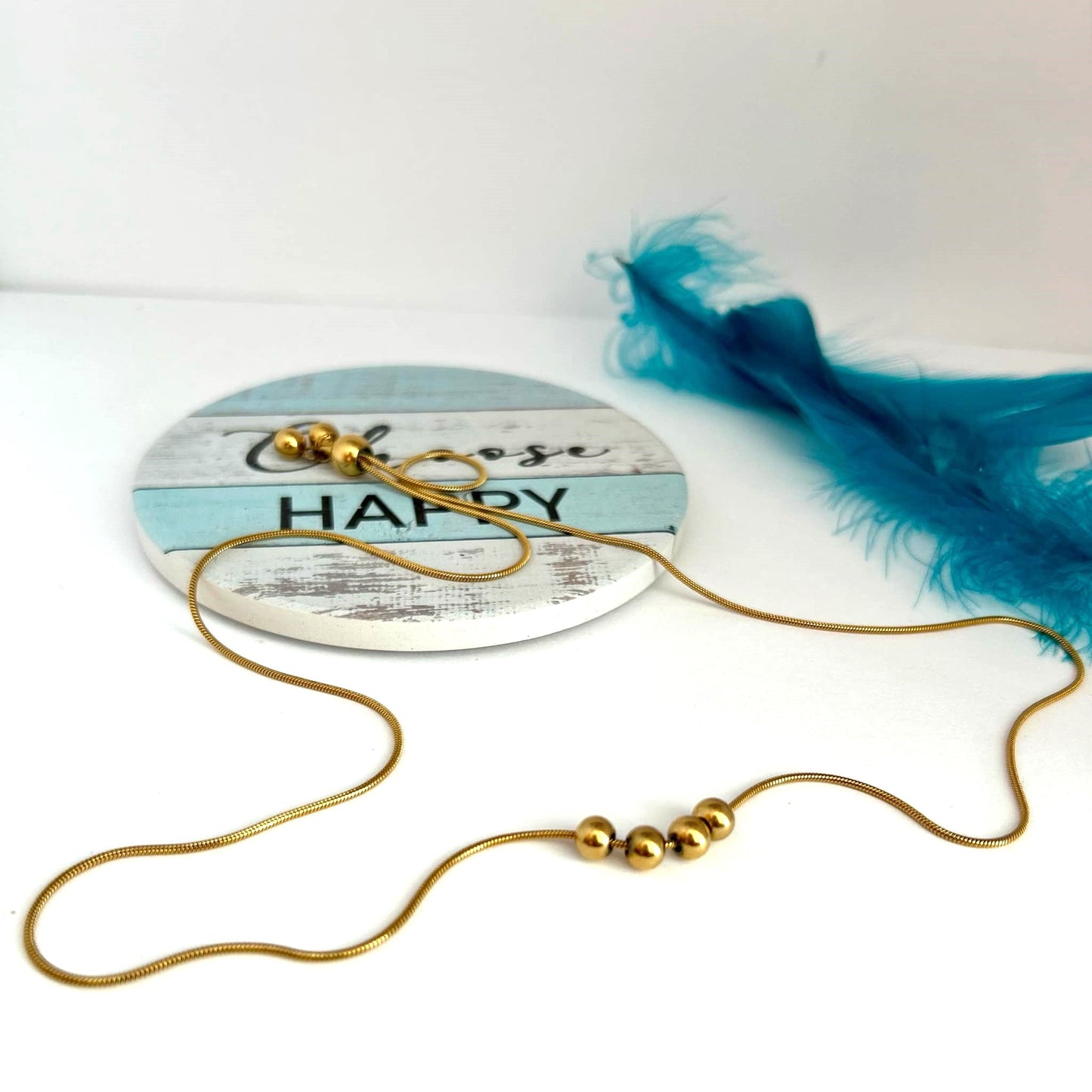 Ball Charm Necklace - 18K Gold