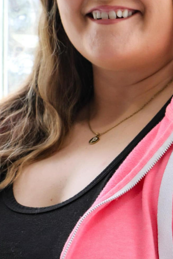 Stainless Steel Initial Pendant Necklace