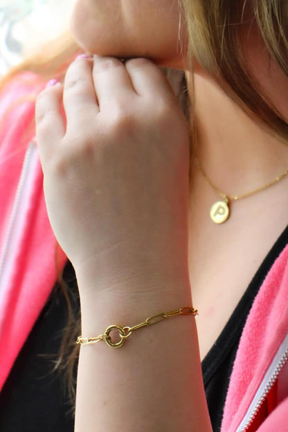 Paperclip Charm Keeper Bracelet – Stainless Steel